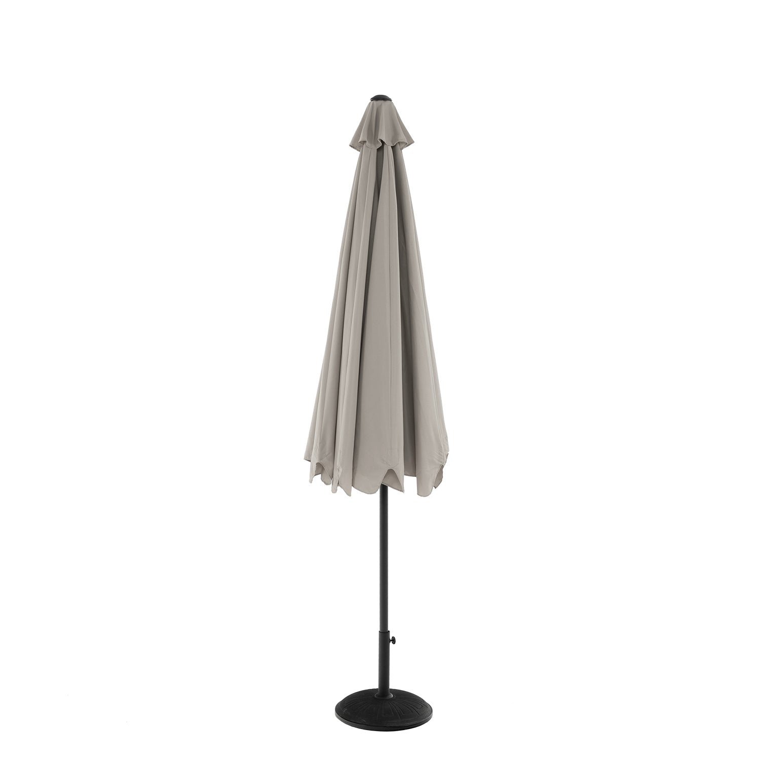 VESTIAMO CASA GIARDINO - Ombrellone da giardino Grigio con falda e carrucola diametro 3 metri